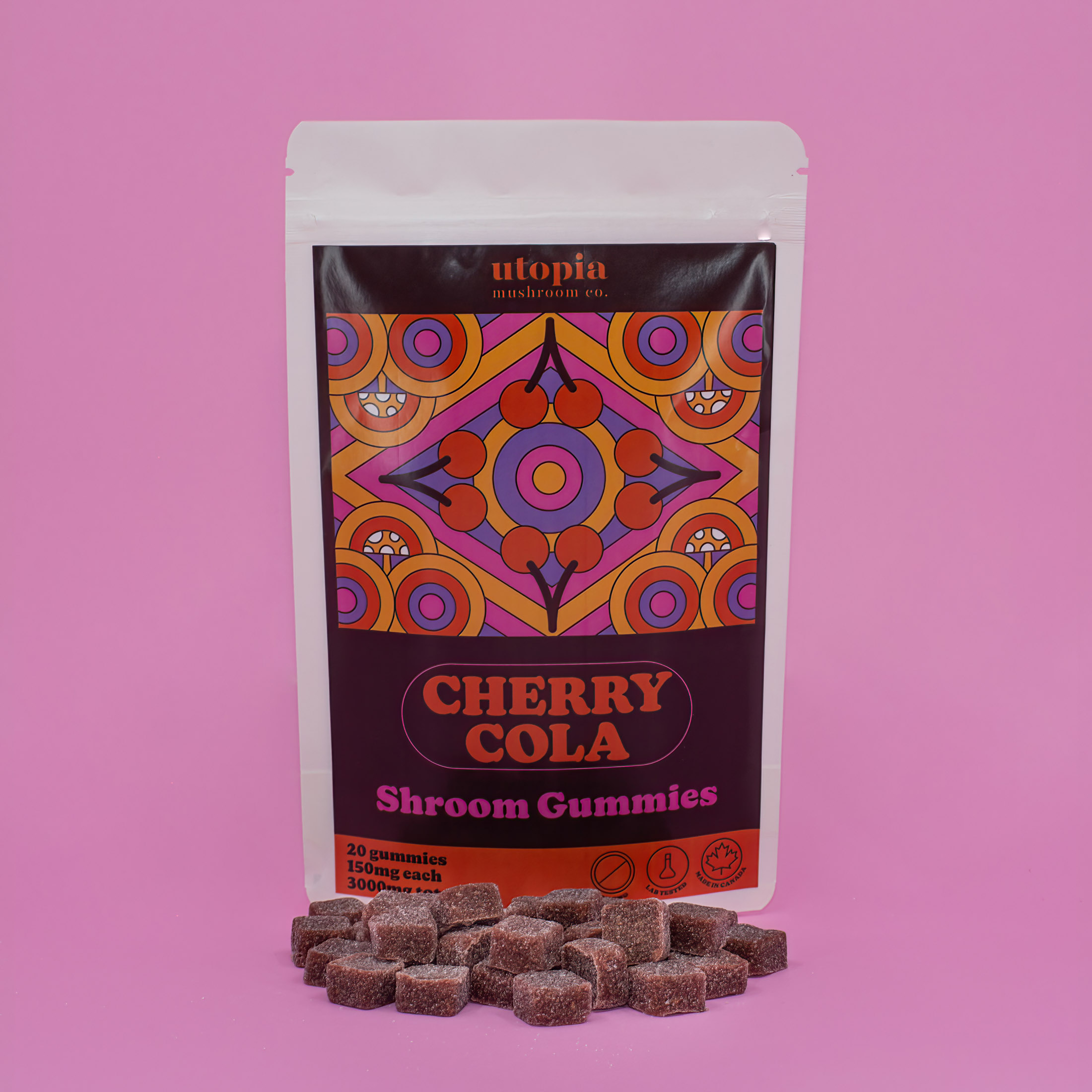Cherry Cola Shroom Gummies (150mg per / 3000mg total) Cherry Cola Shroom Gummies (150mg per / 3000mg total) - Image 3