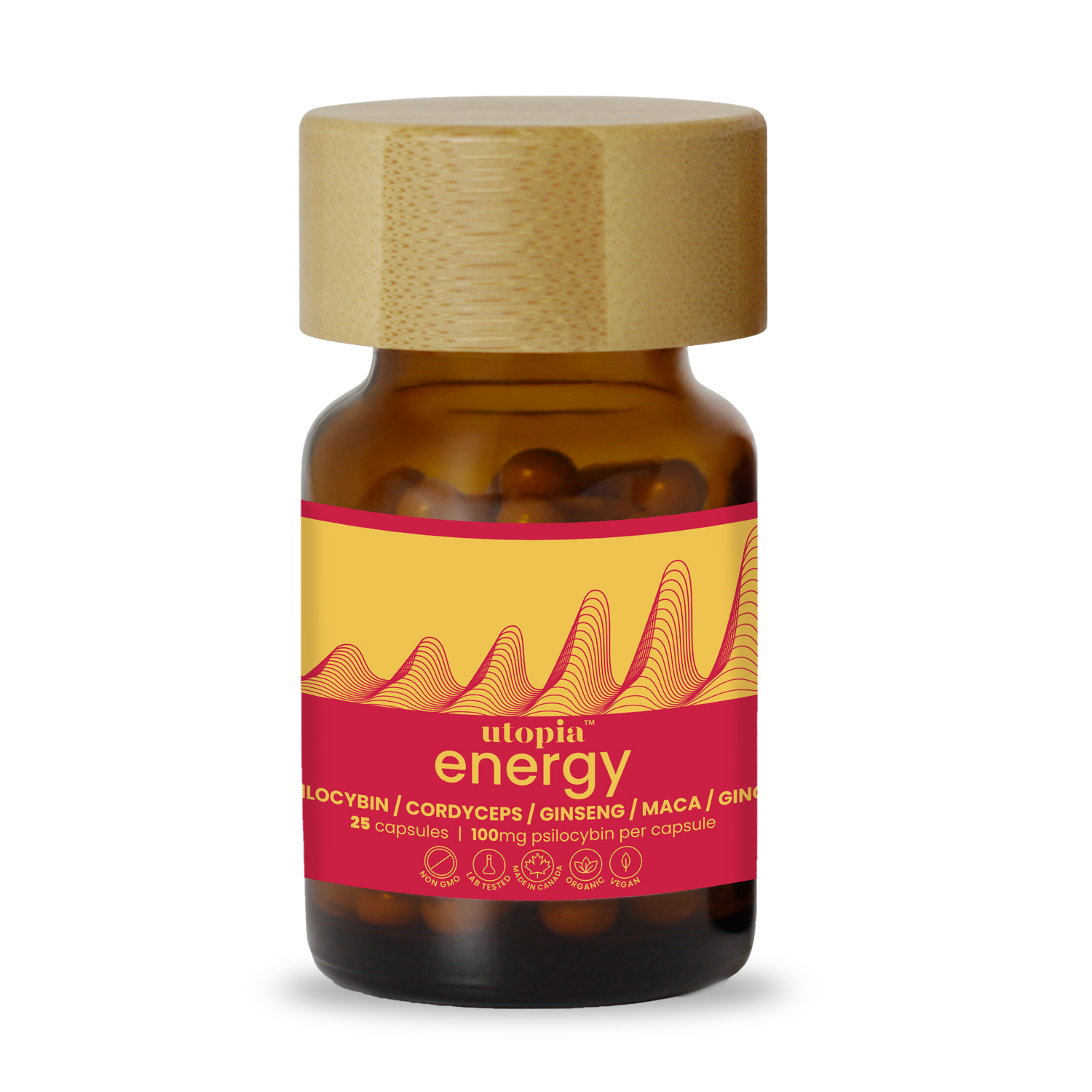 Energy (100mg) psilocybin microdose capsules