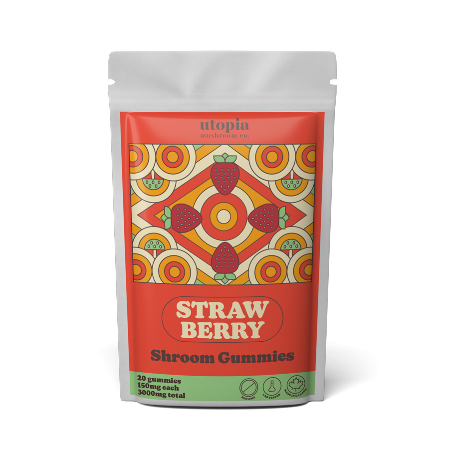 Strawberry Shroom Gummies (150mg psilo per / 3000mg total)