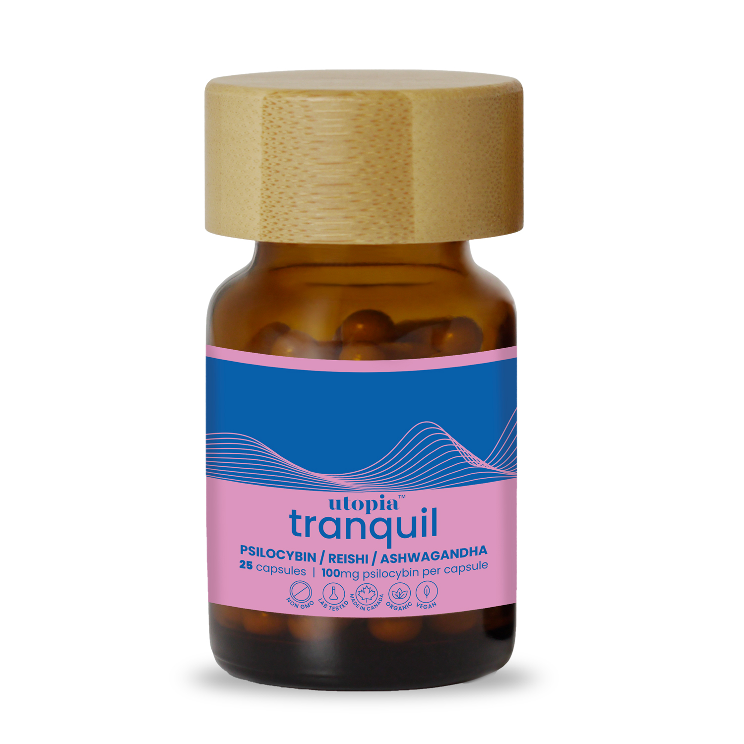 Tranquil (100mg) psilocybin microdose capsules